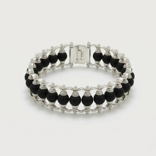 Karungali Crystal Bracelet – Natural Black Ebony Beads